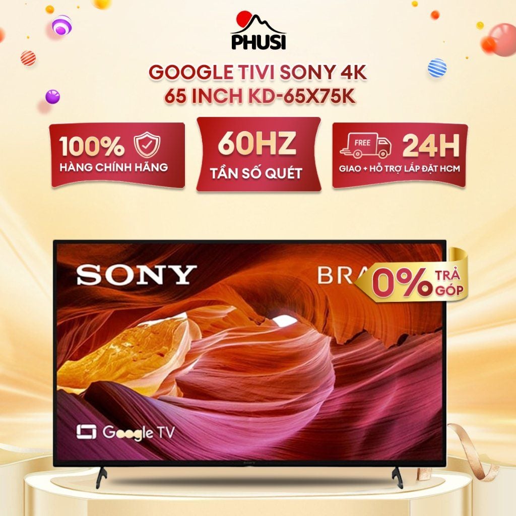 Google Tivi Sony 4K 65 inch KD-65X75K