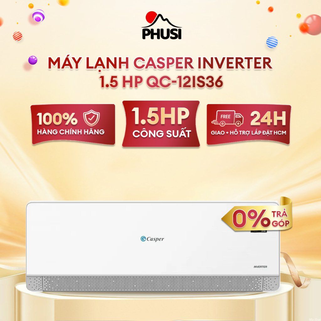 Máy Lạnh Casper Inverter 1.5 HP QC-12IS36