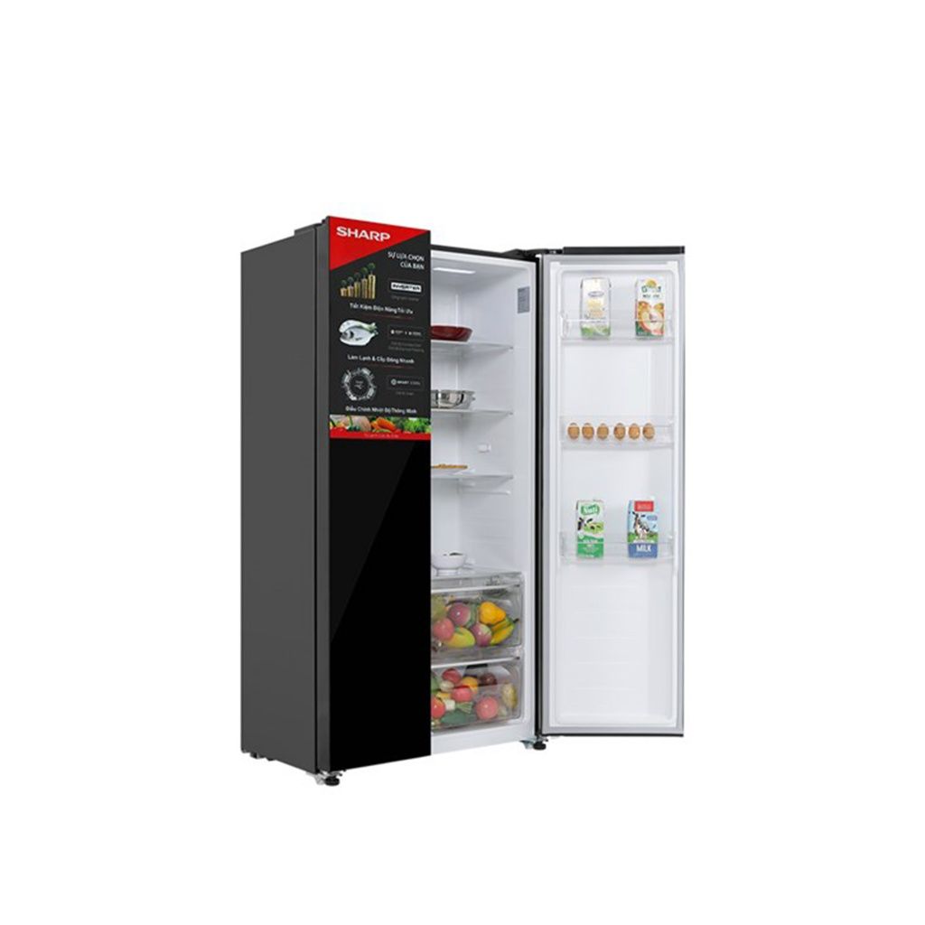 Tủ lạnh Sharp Inverter 442 lít Side By Side SJ-SBX440VG-BK