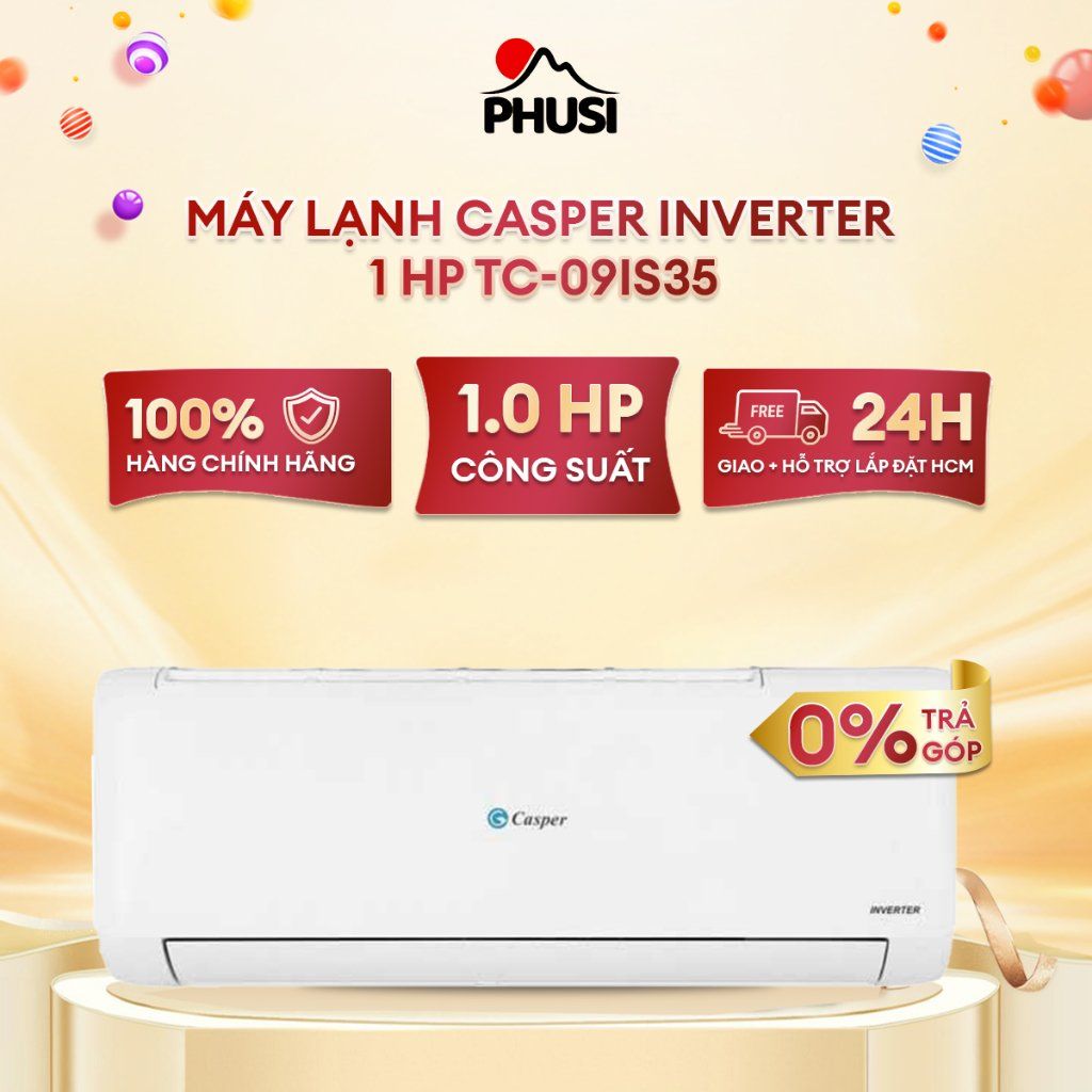 Máy lạnh Casper Inverter 1 HP TC-09IS35 - BH 36 Tháng