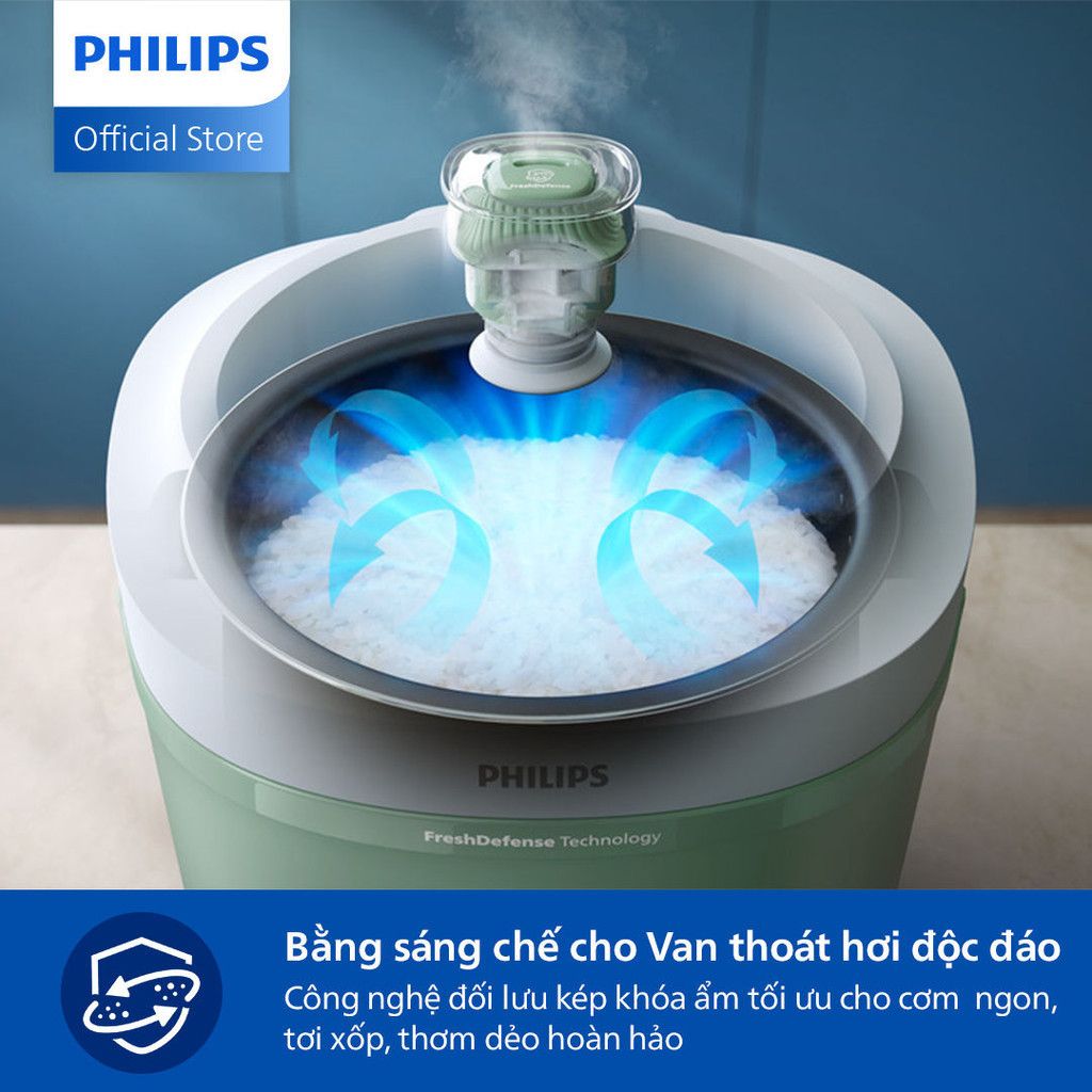 Nồi Cơm Điện Philips HD3212/32 1.8 lít | 5 lớp| nhiệt 3D - Hàng Chính Hãng