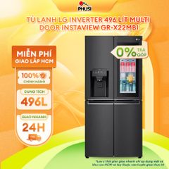 Tủ lạnh LG Inverter 496 lít Multi Door InstaView Door in Door GR-X22MBI