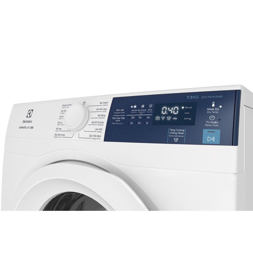 Máy sấy thông hơi Electrolux 7.5 kg EDV754H3WB