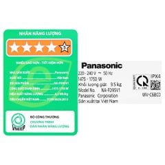 Máy Giặt Lồng Đứng Panasonic Inverter 9.5 Kg NA-FD95V1BRV