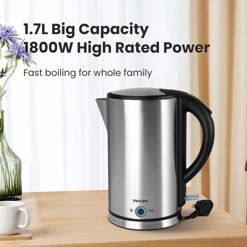 Ấm đun nước điện Philips HD9316 / 03 1700ML Bộ điều khiển nhiệt độ bằng thép không gỉ 304 Ứng dụng trong nhà