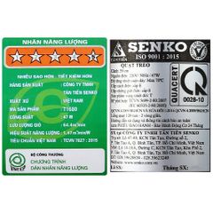Quạt Treo Tường SENKO T1680 - Màu Ngẫu Nhiên - Chính Hãng, Mới, Full Box