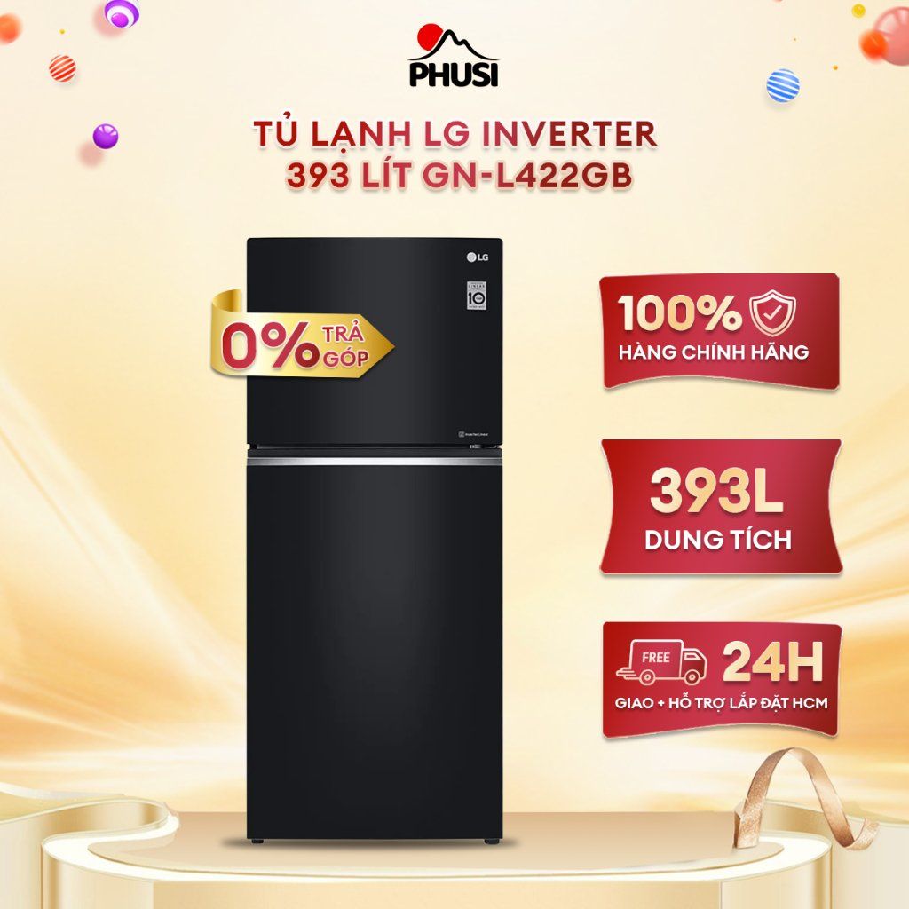 Tủ lạnh LG Inverter 393 lít GN-L422GB