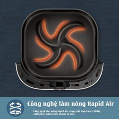 Nồi Chiên Không Dầu Philips HD9257/80, 5.6Lit - 1700W, Mặt Kính Quan Sát Thực Phẩm, Bảo Hành Chính Hãng 2 Năm