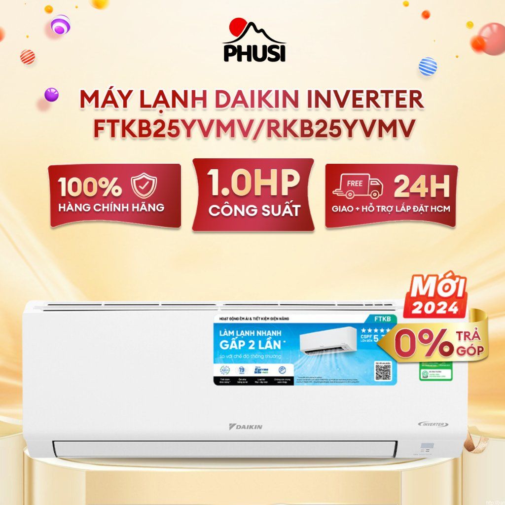Máy Lạnh Daikin Inverter 1HP FTKB25YVMV/RKB25YVMV