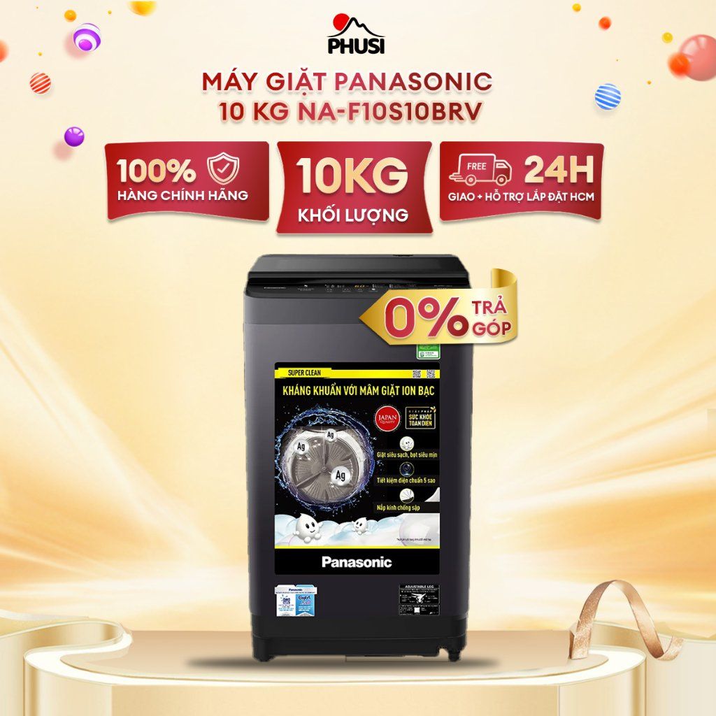 Máy Giặt Cửa Trên Panasonic 10kg NA-F10S10BRV -