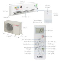 AH-X18ZEW Máy lạnh Sharp Inverter 2 HP AH-X18ZEW [Giao hàng miễn phí HCM] Hàng Chính Hãng, Mới 100%