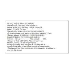 Máy sấy ngưng tụ Whirlpool 8 kg FFTCM118XB EE