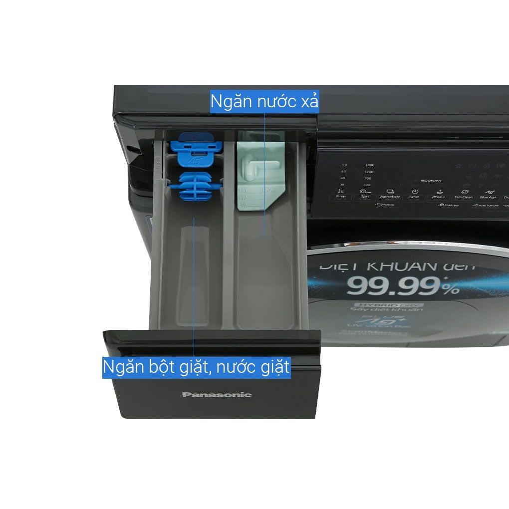 Máy giặt sấy Panasonic Inverter 10.5 kg NA-S056FR1BV