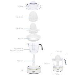 CJB5103W Máy vắt cam BEKO 40W CJB5103W - Chính Hãng, Mới, Full Box