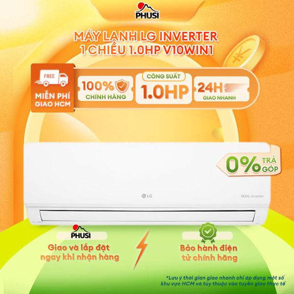 Máy lạnh LG Inverter 1HP V10WIN1 Mới 2024