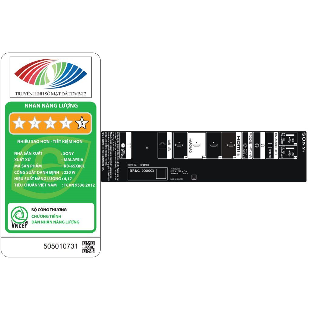 Google Tivi Sony 4K 65 inch KD-65X80L -