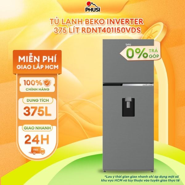 Tủ lạnh Beko Inverter 375 lít RDNT401I50VDS [MIỄN PHÍ GIAO HÀNG - LẮP ĐẶT]