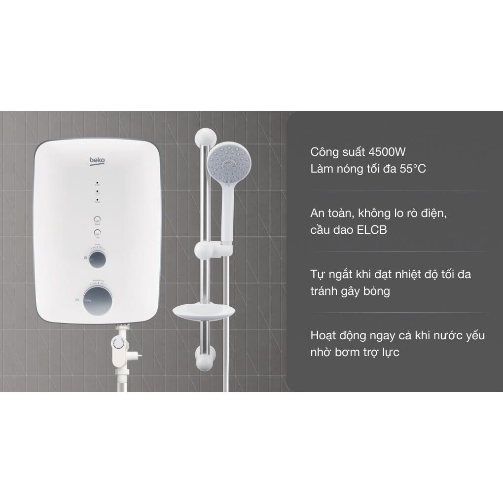 Máy nước nóng trực tiếp Beko 4500W BWI45S1A-213