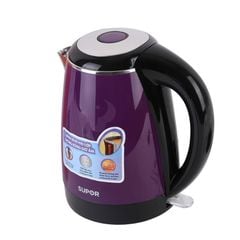 SWF17S18AVN Ấm đun Bình Đun Siêu Tốc hai lớp lòng inox 304 vỏ chống bỏng cao cấp SUPOR SWF17S18AVN 1.7L (Tím Đen)