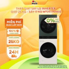 Tháp giặt sấy LG Inverter giặt 25 kg - sấy 17 kg WT2517NHEG