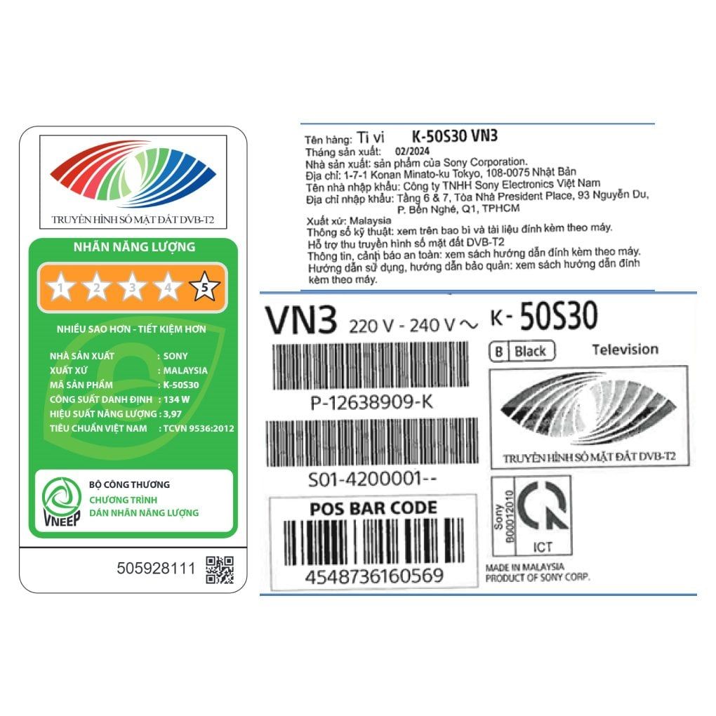 Google Tivi Sony 4K 65 inch K-65S30 Google Assistant có tiếng Việt