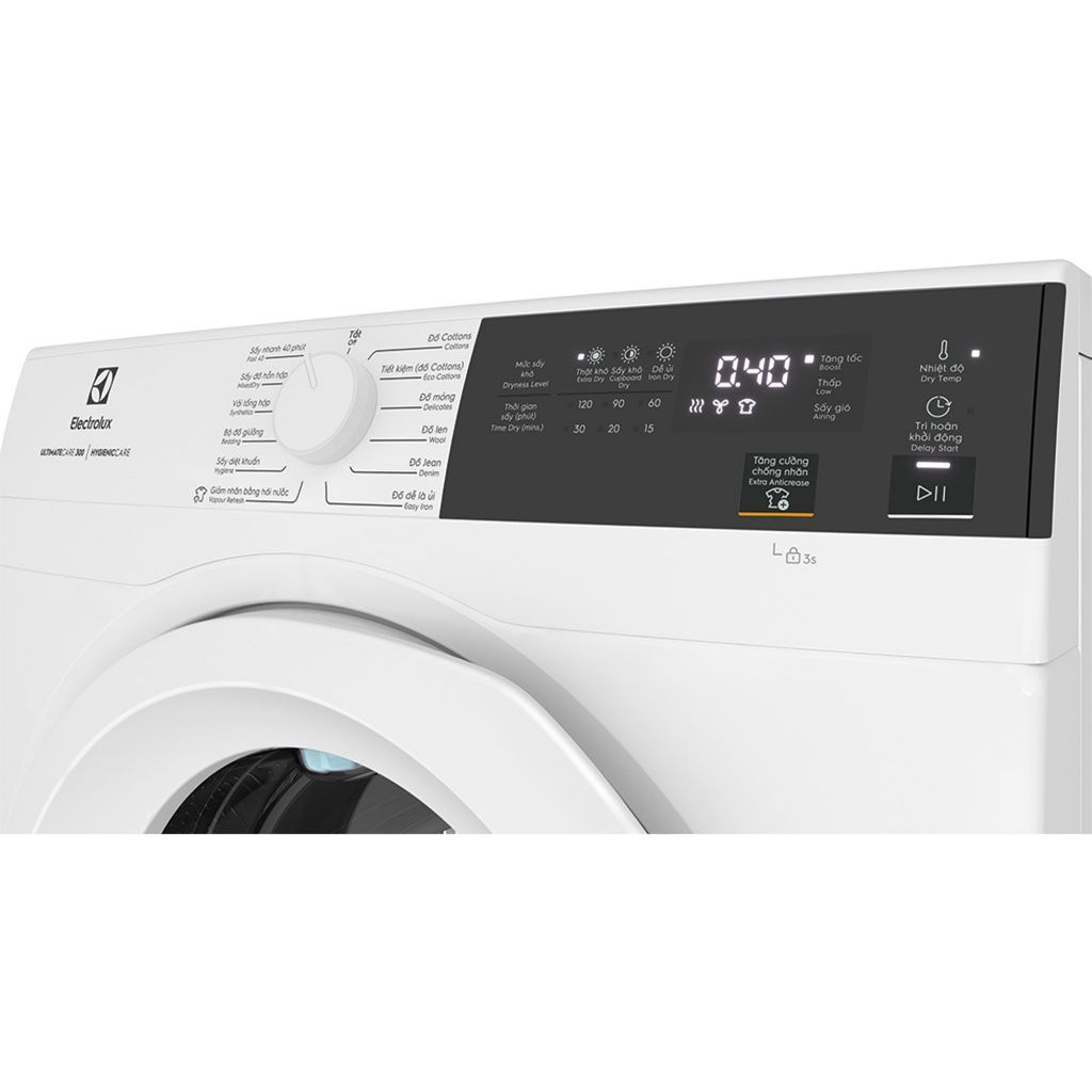 Máy sấy thông hơi Electrolux UltimateCare 9 kg EDS904H3WC