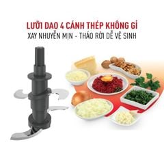 Máy xay đồ ăn Tefal 3 trong một MB520138 - 300W, 400ml - hàng thật / Bảo hành 02 Năm