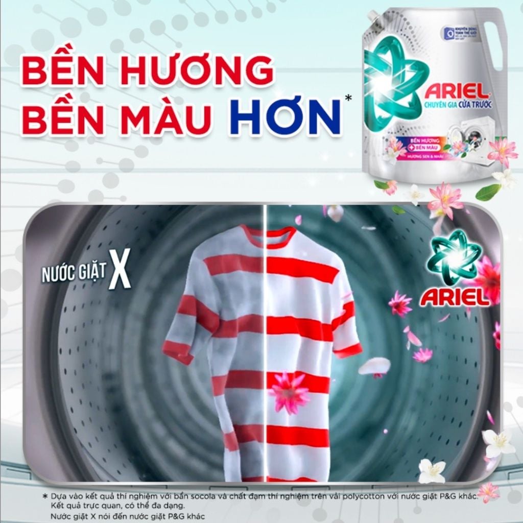 Combo 2 túi nước Giặt ARIEL Cửa Trước Hương Downy Nắng Sớm 1.7Kg/Túi KM1400003