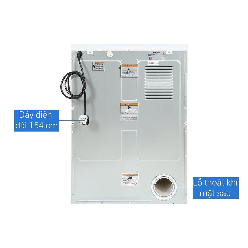 Máy sấy thông hơi Whirlpool 7 kg AWD712S2