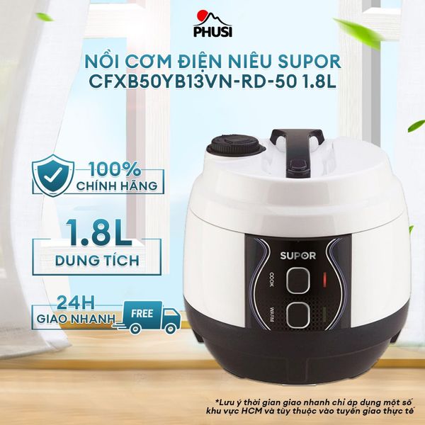 Nồi cơm điện Niêu SUPOR CFXB50YB13VN-RD-50 1.8L