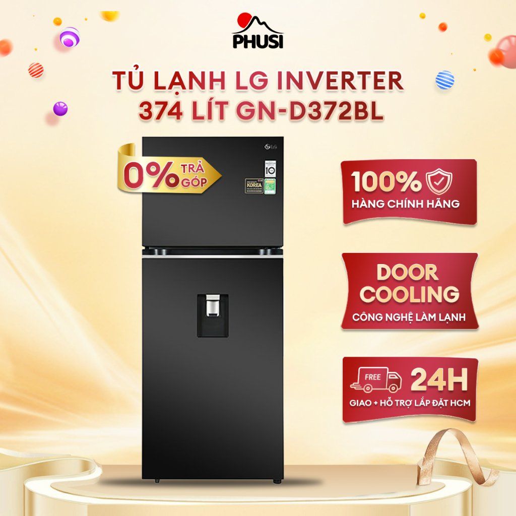 Tủ lạnh LG Inverter 374 lít GN-D372BL