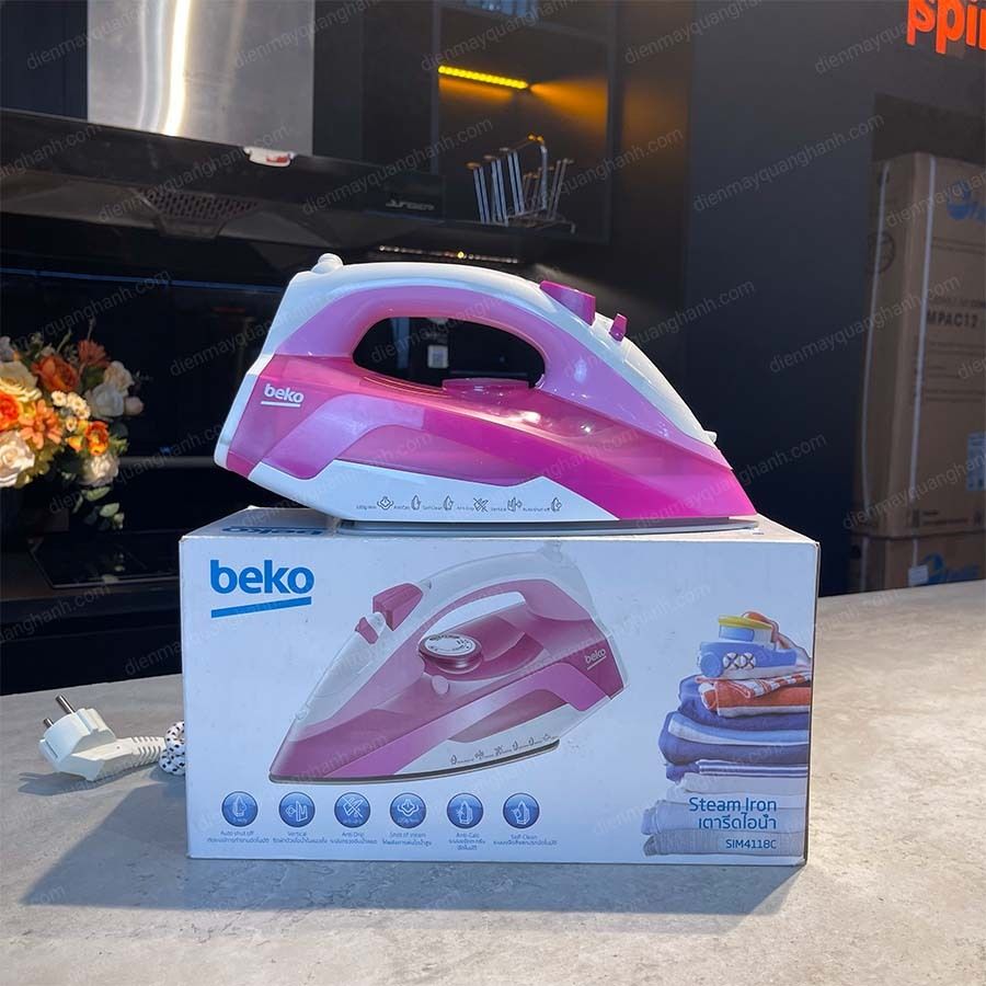 Bàn ủi hơi nước BEKO SIM4118C Công suất 2200W Chức năng Phun Sương, Chống nhỏ giọt Hàng Mới Chính Hãng