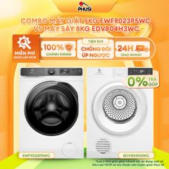 [New 2024] Combo máy giặt Electrolux 9kg EWF9023P5WC và máy sấy thông hơi 8kg Electrolux EDV804H3WC [GIAO LẮP FREE HCM]