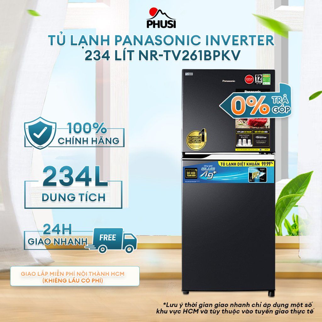 Tủ lạnh Panasonic Inverter 234 lít NR-TV261BPKV
