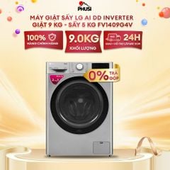 Máy giặt sấy LG Inverter 9 kg FV1409G4V -