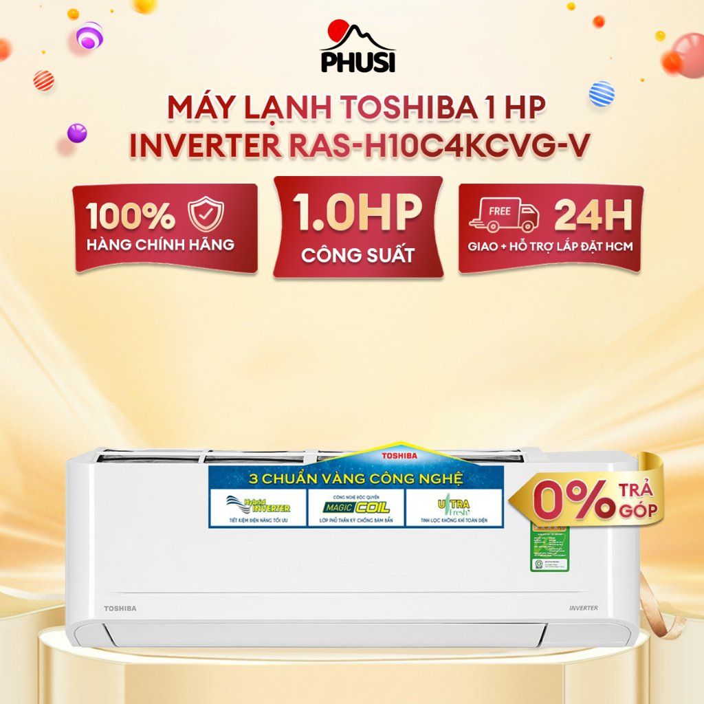 Máy lạnh Toshiba 1 HP Inverter RAS-H10C4KCVG-V