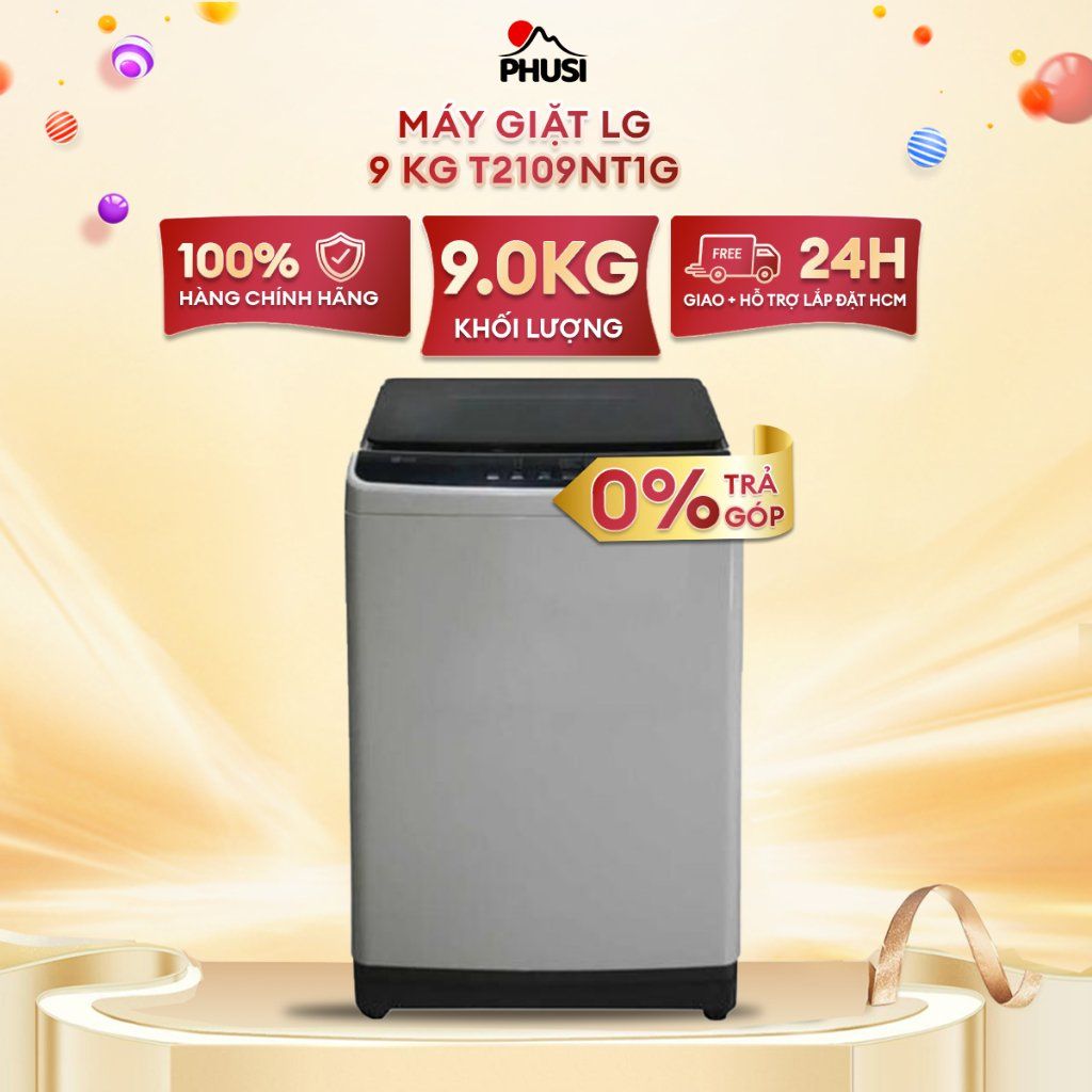 Máy Giặt Lồng Đứng LG 9kg T2109NT1G Màu đen - Giao miễn phí HCM
