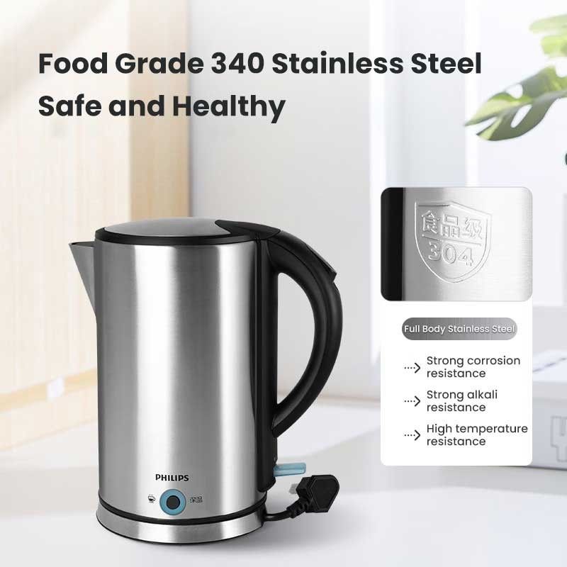 Ấm đun nước điện Philips HD9316 / 03 1700ML Bộ điều khiển nhiệt độ bằng thép không gỉ 304 Ứng dụng trong nhà
