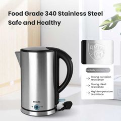 Ấm đun nước điện Philips HD9316 / 03 1700ML Bộ điều khiển nhiệt độ bằng thép không gỉ 304 Ứng dụng trong nhà