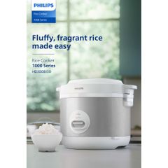 Nồi cơm điện Philips Series 1000 HD3008/30 1.8 lít 780W - Hàng Chính Hãng