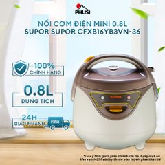 Nồi cơm điện mini 0.8L kèm vỉ hấp Supor SUPOR CFXB16YB3VN-36 0.8l bảo hành 12 tháng