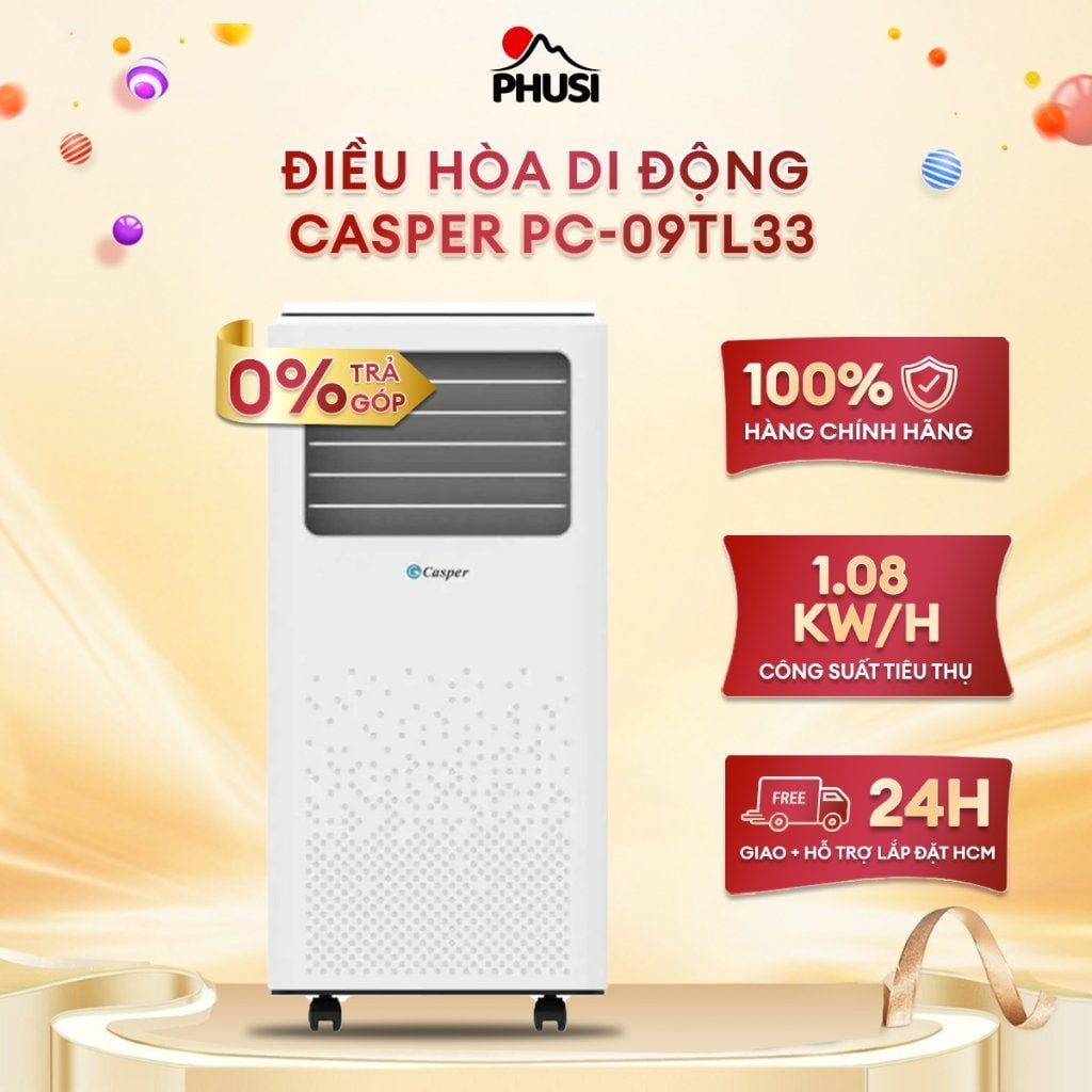 Máy lạnh di động 1.0HP Casper PC-09TL33