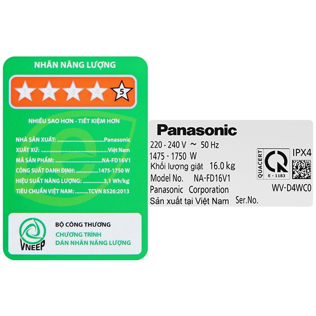 Máy giặt Panasonic Inverter 16 Kg NA-FD16V1BRV -