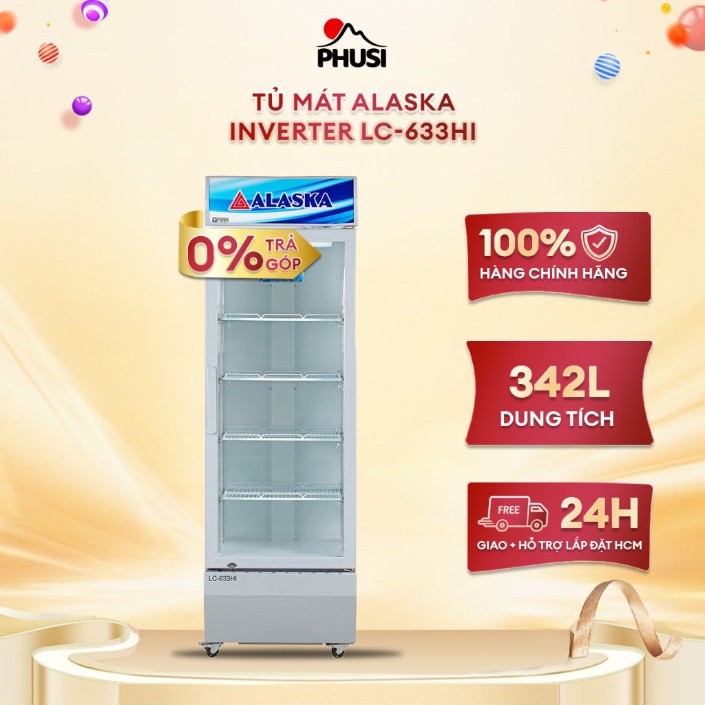 Tủ Mát Alaska Inverter LC-633HI 342 Lít -