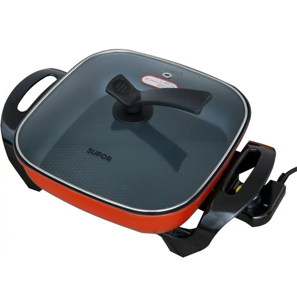 Nồi Lẩu điện Supor H30FK802VN-136 1360W - Nắp đậy Thủy tinh trong suốt, chịu nhiệt cao