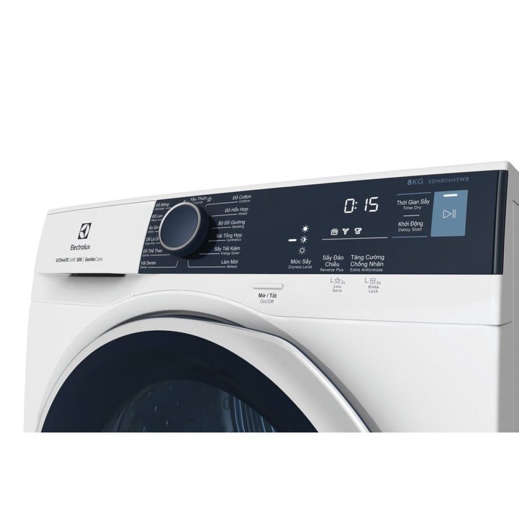 Máy Sấy Bơm Nhiệt Lồng Ngang Electrolux 8 kg EDH804H5WB