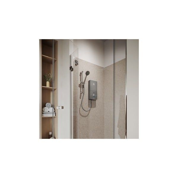 Máy nước nóng Ariston AURES Premium+ 4.5 Không Bơm Vòi sen 5 chế độ phun, Cầu dao chống giật ELCB