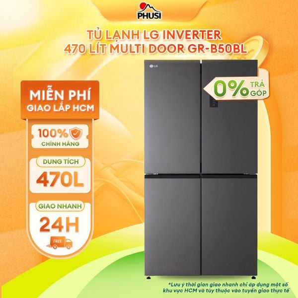 Tủ lạnh LG Inverter 470 lít Multi Door GR-B50BL