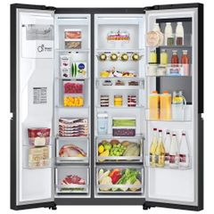 Tủ lạnh LG Instaview lấy nước ngoài UVnano 635L màu đen GR-G257BL