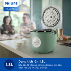 Nồi Cơm Điện Philips HD3212/32 1.8 lít | 5 lớp| nhiệt 3D - Hàng Chính Hãng